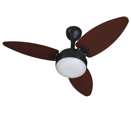 VENTILADOR DE TETO PRETO ELLUZ 3P C/INVERTER BIVOLT VENTISOL 3